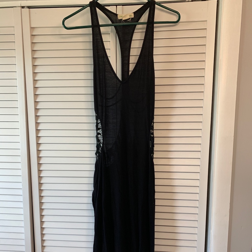 Urban Outfitters Black Lace Detail Maxi Dress